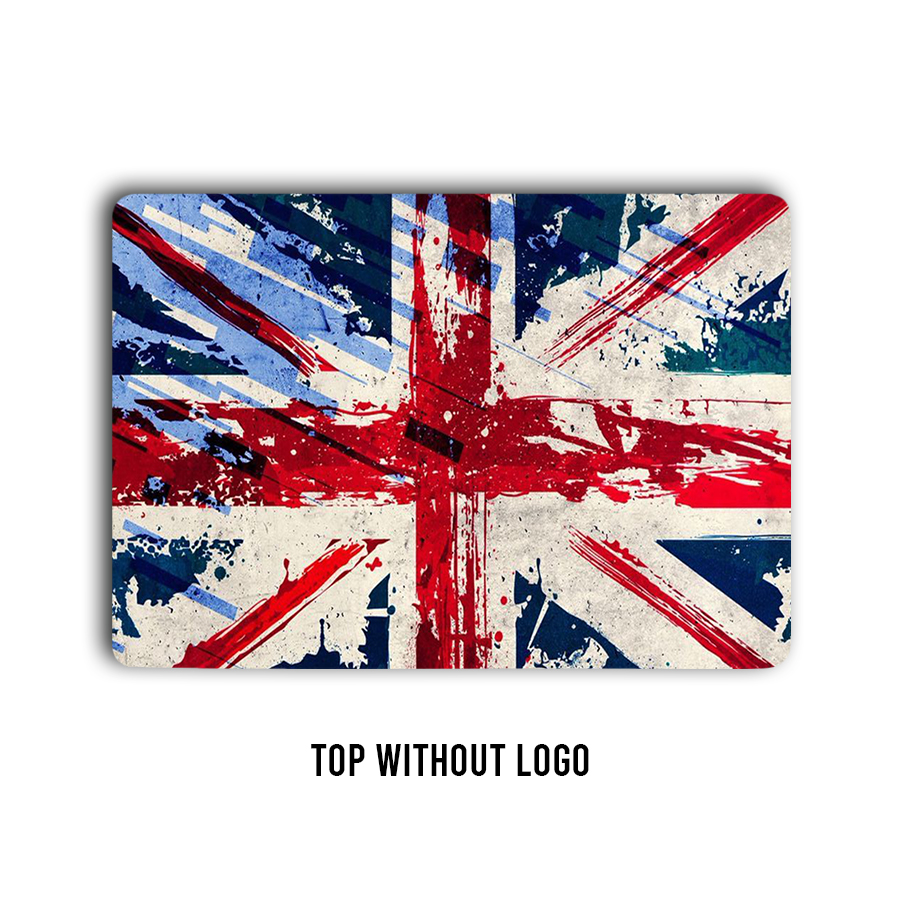 Artistic allegiance! Embrace the brushstrokes of flag fusion with a stroke-painted union jack laptop skin