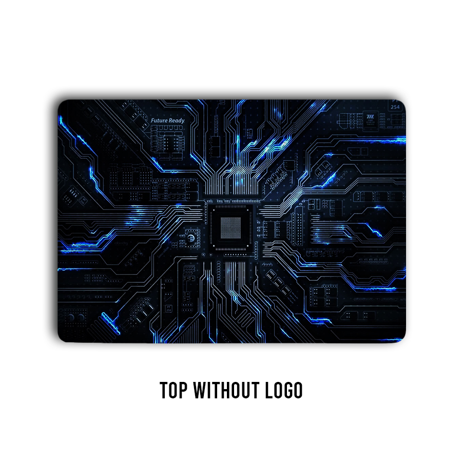 Geek chic! Illuminate your laptop with blue circuitry brilliance