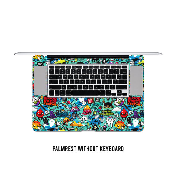 Embossed doodle pattern 09 laptop skin - Image 3