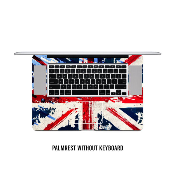 Artistic allegiance! Embrace the brushstrokes of flag fusion with a stroke-painted union jack laptop skin - Image 3