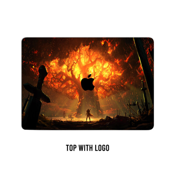 Sylvanas' wrath! Teldrassil in flames. Embrace the dark elegance with this striking laptop skin