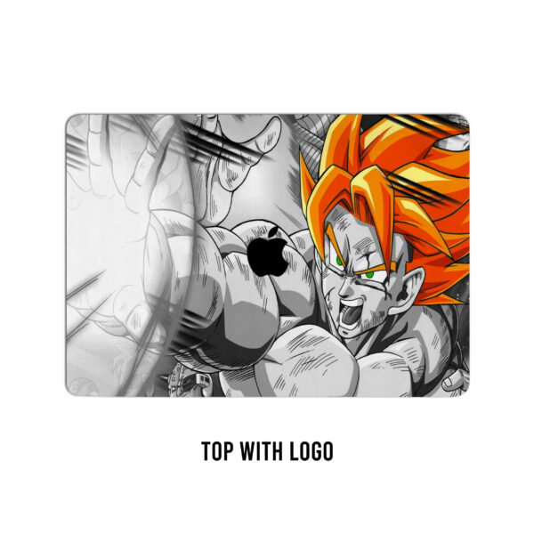 Kamehameha unleashed! Monochrome sangoku's power surge. Transform your laptop into a dynamic canvas of action and energy.