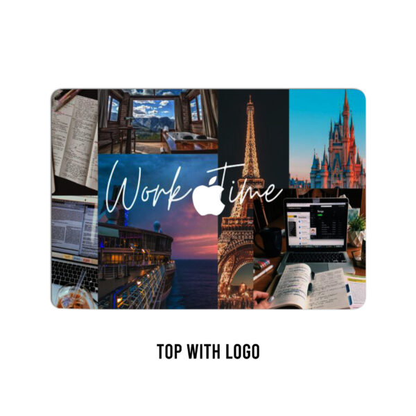 Global workspace wanderlust! A journey through destinations. 'work time' laptop skin, unleash productivity in every port of call