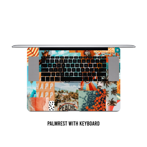 Summer vibes unleashed! Aesthetic positivity laptop skin. Infuse your device with the radiance of a sun-kissed collage - Image 4