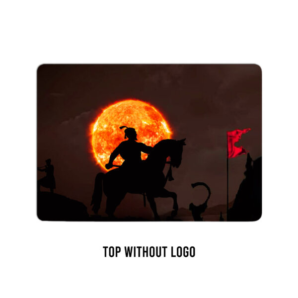 Warrior's radiance! Shivaji maharaj in sunlit triumph laptop skin - Image 2