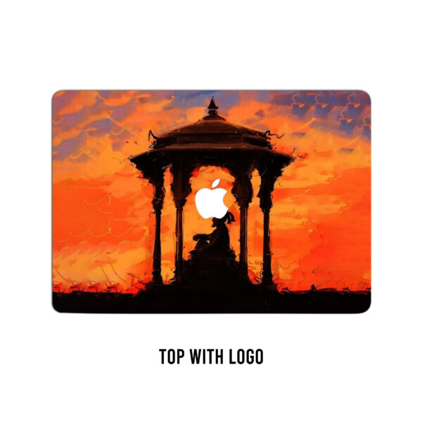 Sovereign legacy! Shivaji maharaj on his throne, canvas effect laptop skin