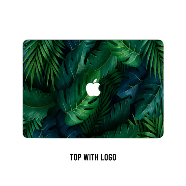 Emerald palm paradise! Tropical green leaves laptop skin