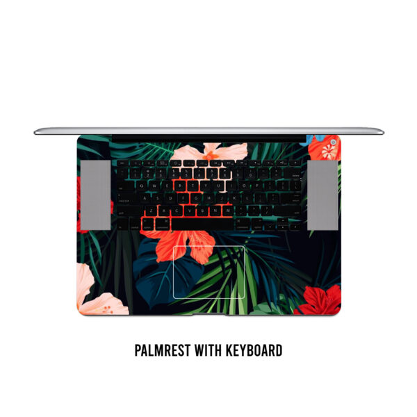 My laptop skin, a tapestry of nature's elegance! Leaves and flowers dancing in harmony with every click - Image 4