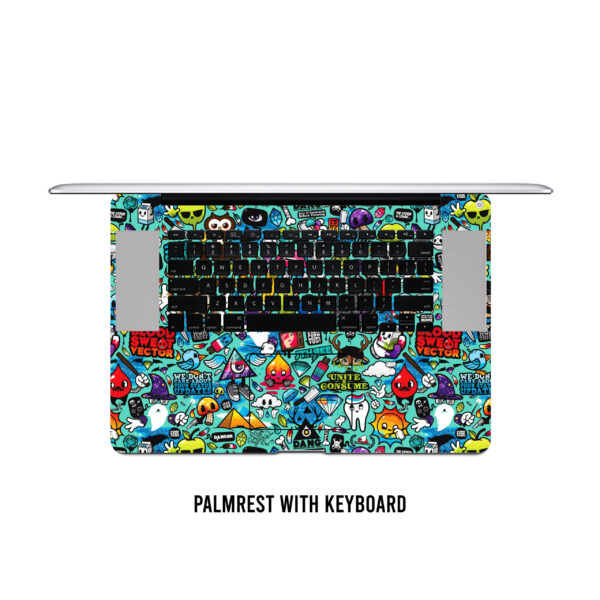 Embossed doodle pattern 09 laptop skin - Image 4