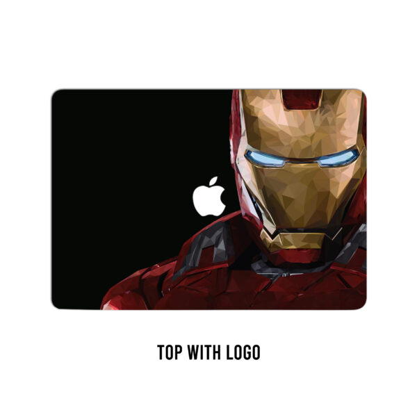 Behold the iconic Iron Man, a portrait of fierce determination as his eyes glow with the brilliance of power