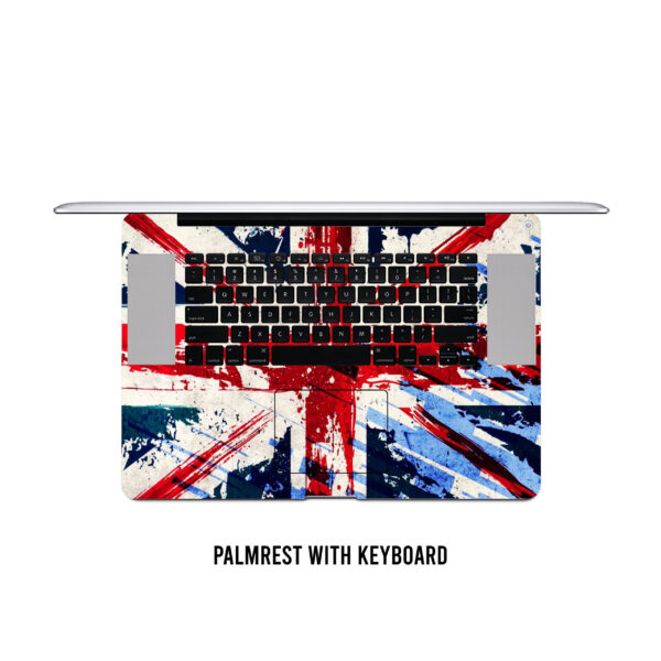 Artistic allegiance! Embrace the brushstrokes of flag fusion with a stroke-painted union jack laptop skin - Image 4