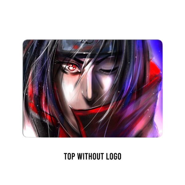 Eternal shadows! Itachi uchiha's legacy. Unleash the power of the mangekyō sharingan with this striking laptop skin - Image 2