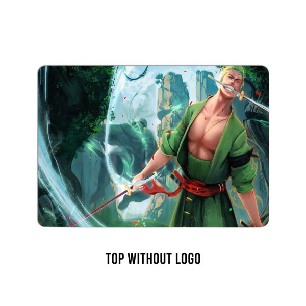 Swordsman's symphony! Roronoa zoro unleashed. A dynamic laptop skin capturing the essence of three-sword style mastery. - Image 2