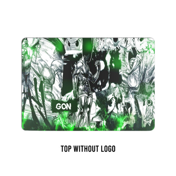 Swordplay symphony! Roronoa zoro tcg mat laptop skin. Elevate your gaming experience with green-hued mastery - Image 2