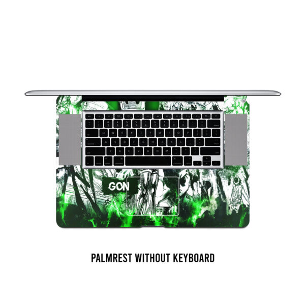 Swordplay symphony! Roronoa zoro tcg mat laptop skin. Elevate your gaming experience with green-hued mastery - Image 3