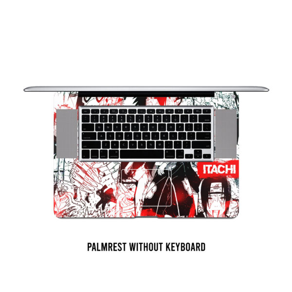 Crimson Chronicles! VEENSHI's Itachi Collage Laptop Skin – Immerse Yourself in the Red-Hued Legacy of the Uchiha Prodigy. - Image 3