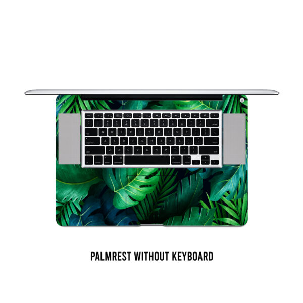 Emerald palm paradise! Tropical green leaves laptop skin - Image 4